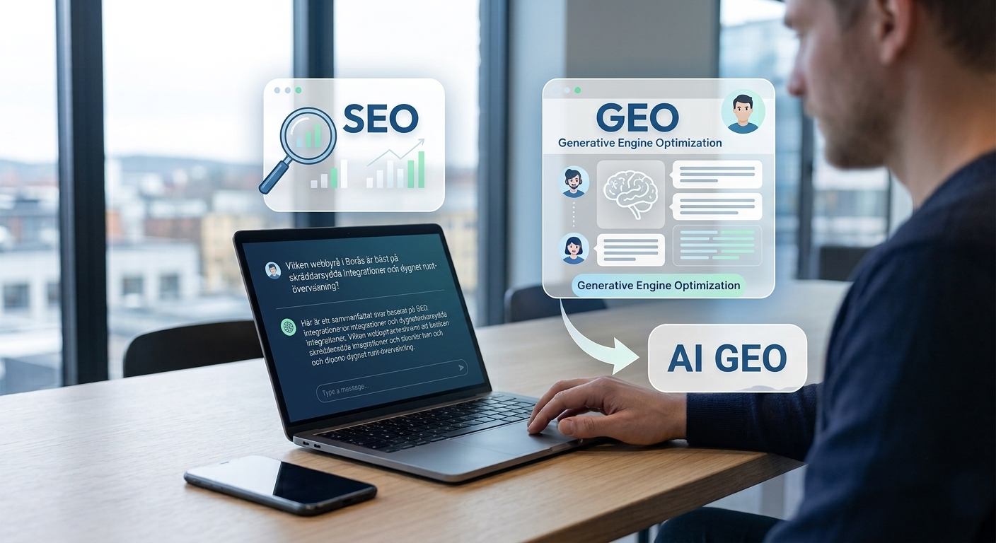 Blir ditt företag rekommenderat av AI? | SEO & GEO Blir ditt företag rekommenderat av AI? | SEO & GEO